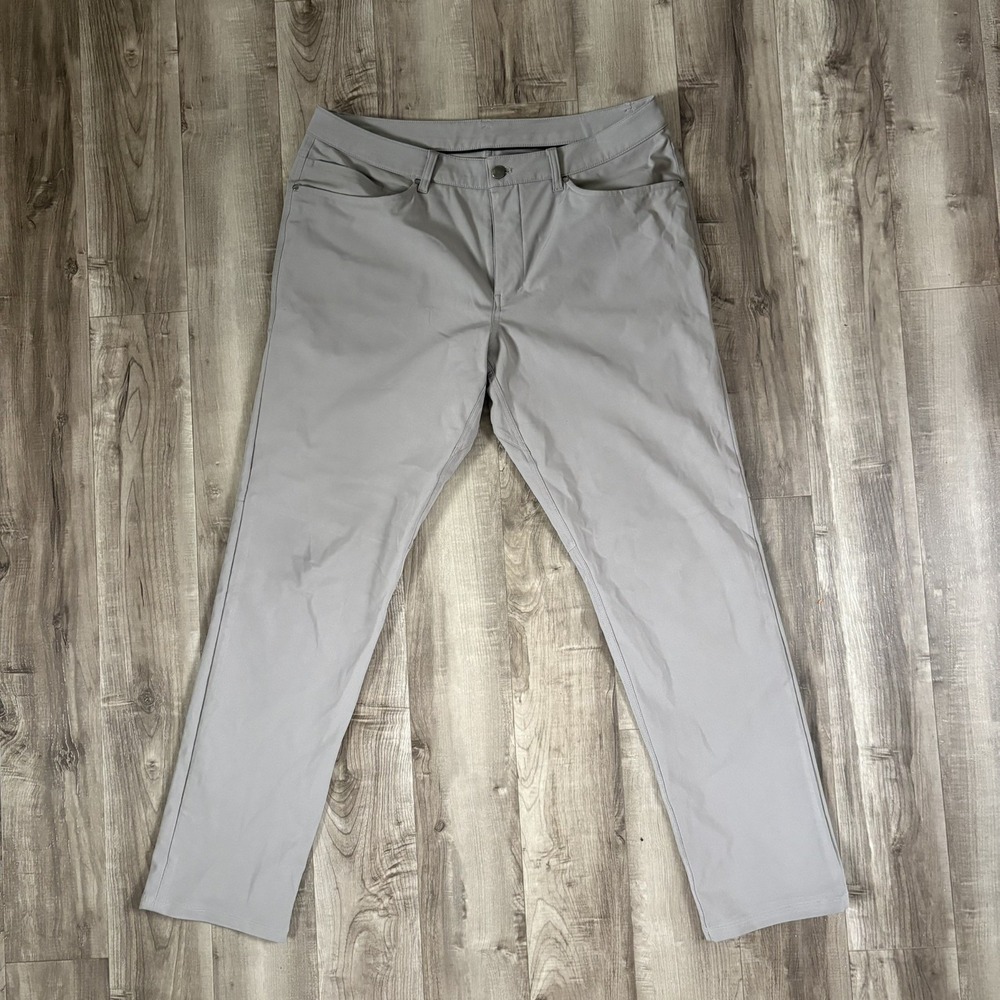 Lululemon ABC Classic Fit Warpstreme 5 Pocket Pant grey Mens Size 35 Pre-Owned